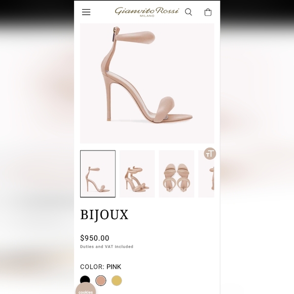 GIANVITO ROSSI Bijoux Heeled Sandal Leather Padded Pink EU40.5 UK7.5 NEW RRP 810 - Picture 7 of 14